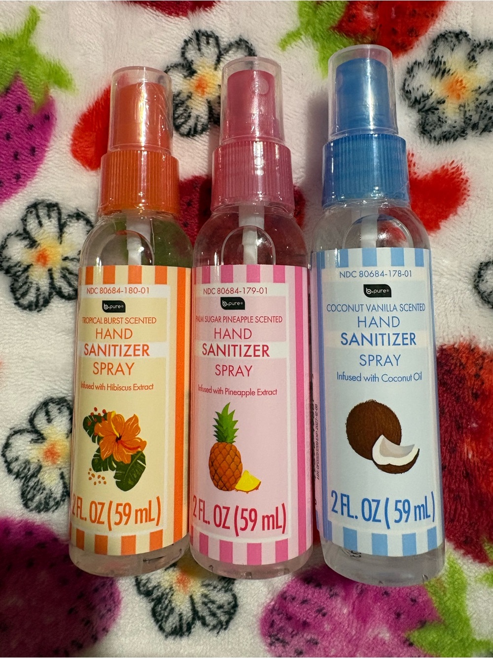 Coconut Vanilla Hand Sanitizer Spray - Blue (2 fl oz)